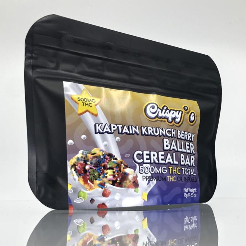 Crispy's | Kaptain Krunch Baller Cereal Bar 500mg
