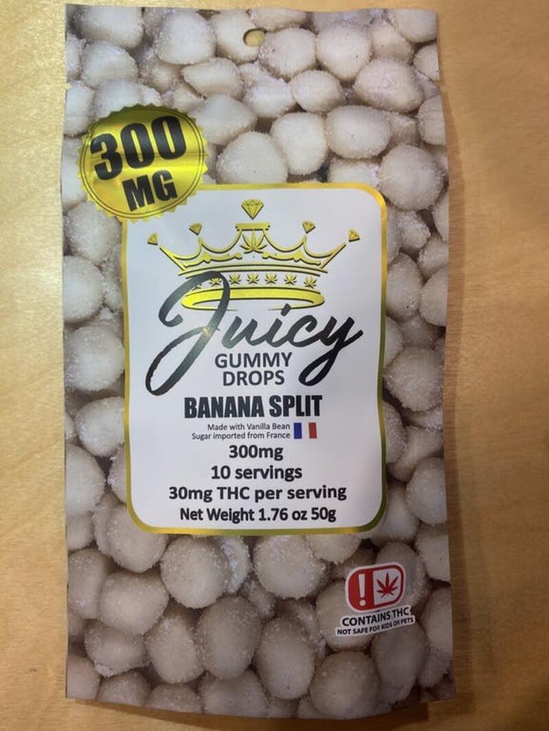 Juicy Banana Split Gum Drops 300mg