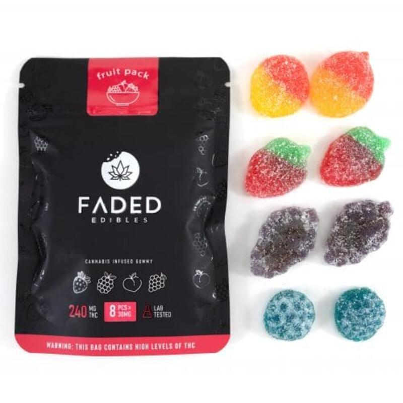FADED EDIBLES FRUIT PACK 240MGTHC