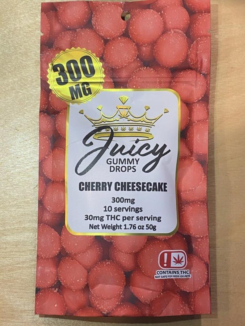Juicy Cherry Cheesecake Gum Drops 300mg