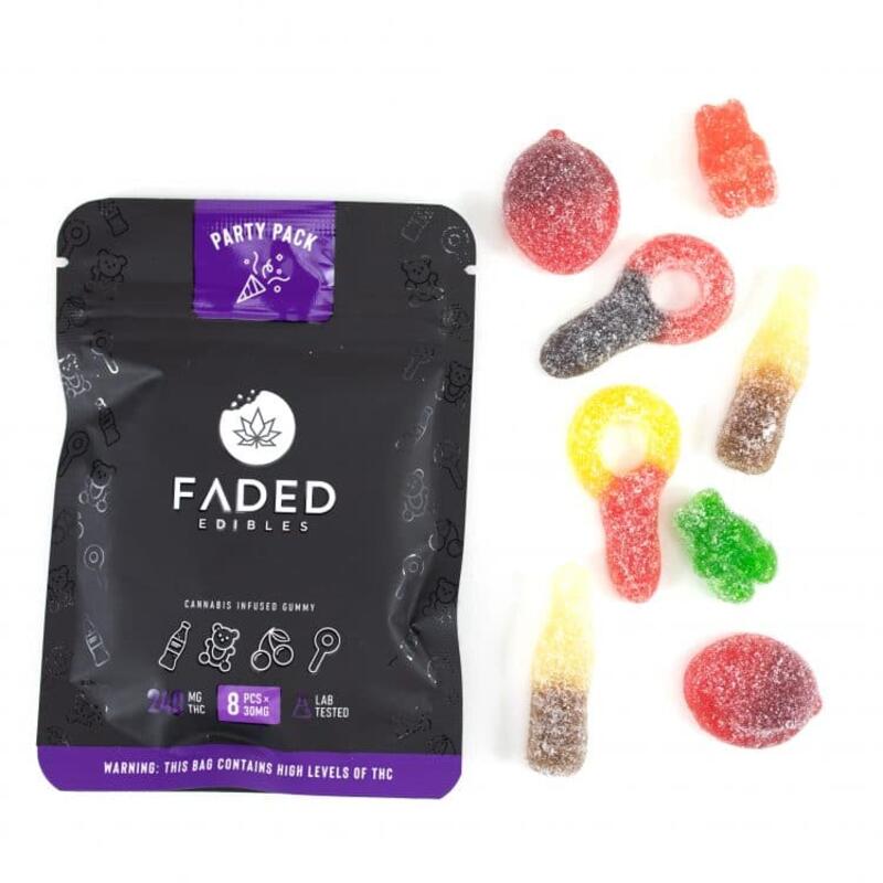 FADED EDIBLES PARTY PACK 240MG THC