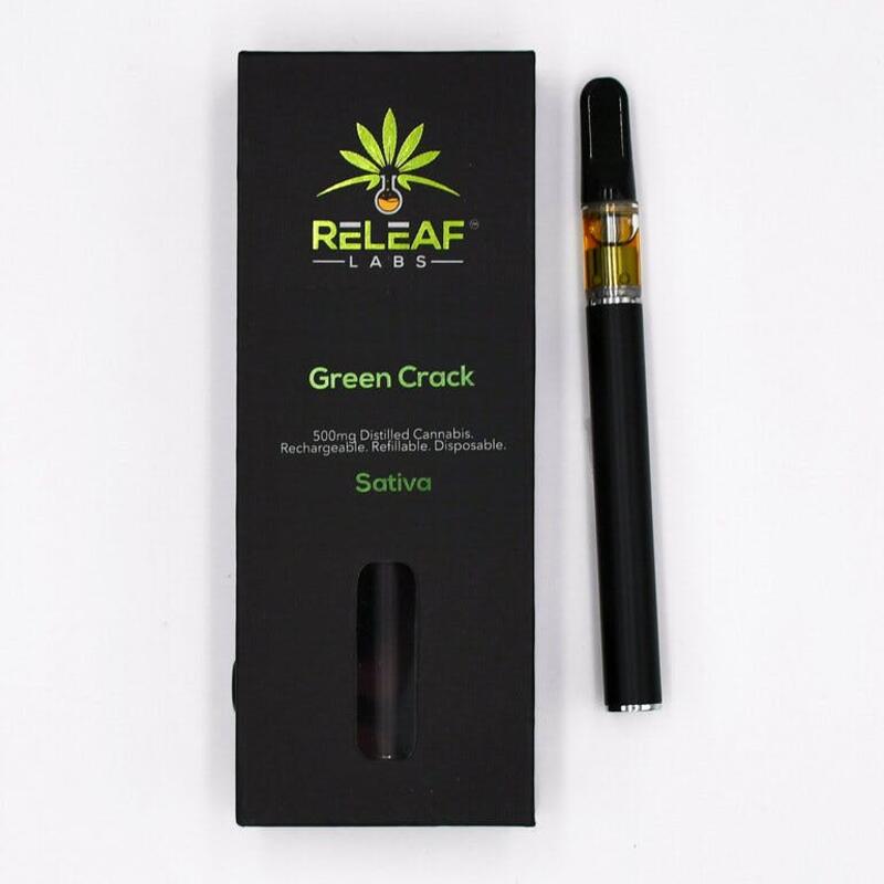 $19.99 0.5g Green Crack Disposable Releaf Labs