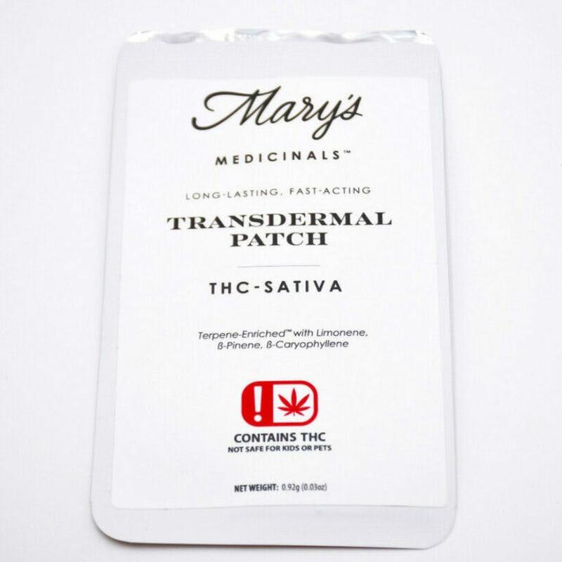 $11.99 20mg Sativa Transdermal Patch Mary's Medicinals