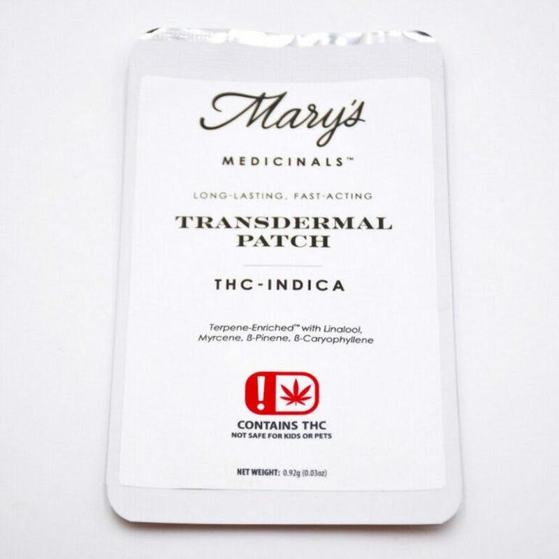 $11.99 20mg Indica Transdermal Patch Mary's Medicinals