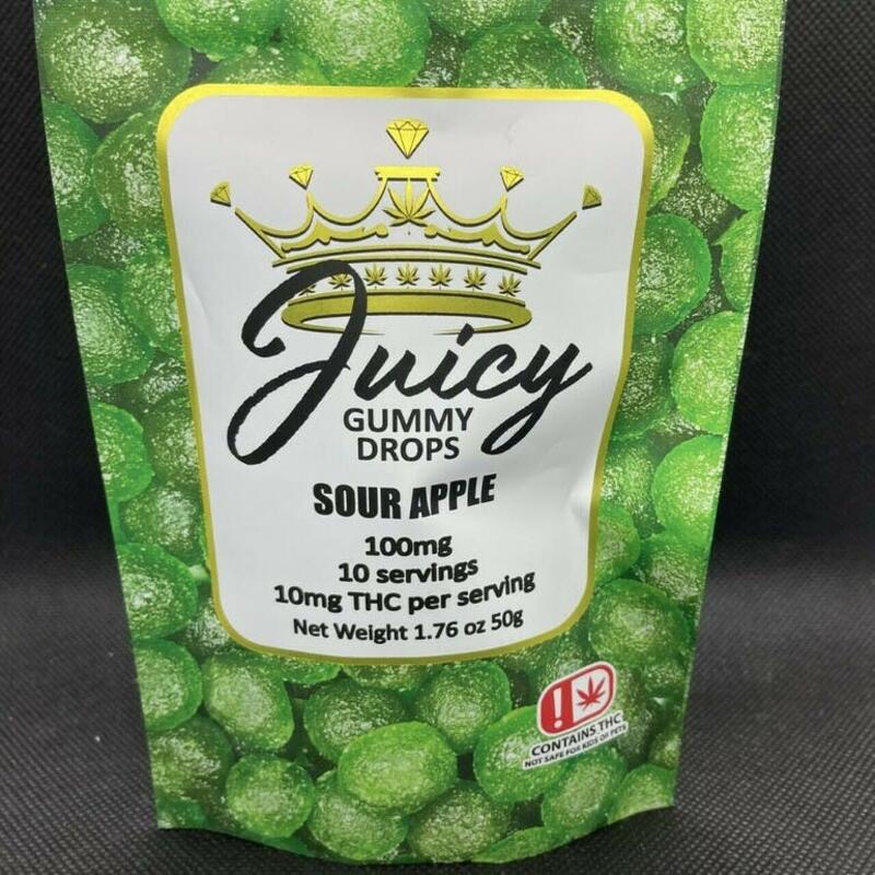 Juicy Gummy - Sour Apple 100mg Gummies