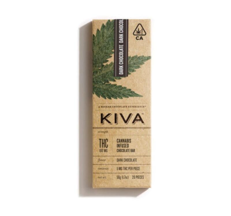 (Kiva) Dark Chocolate Bar 100mg