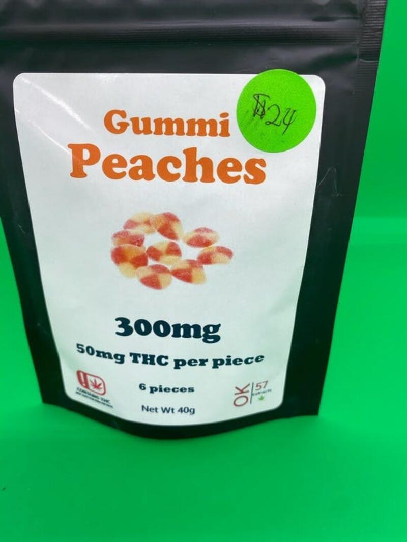 GUMMI PEACHES 300mg BY OK57 EXTRACTS TAX NOT INCL