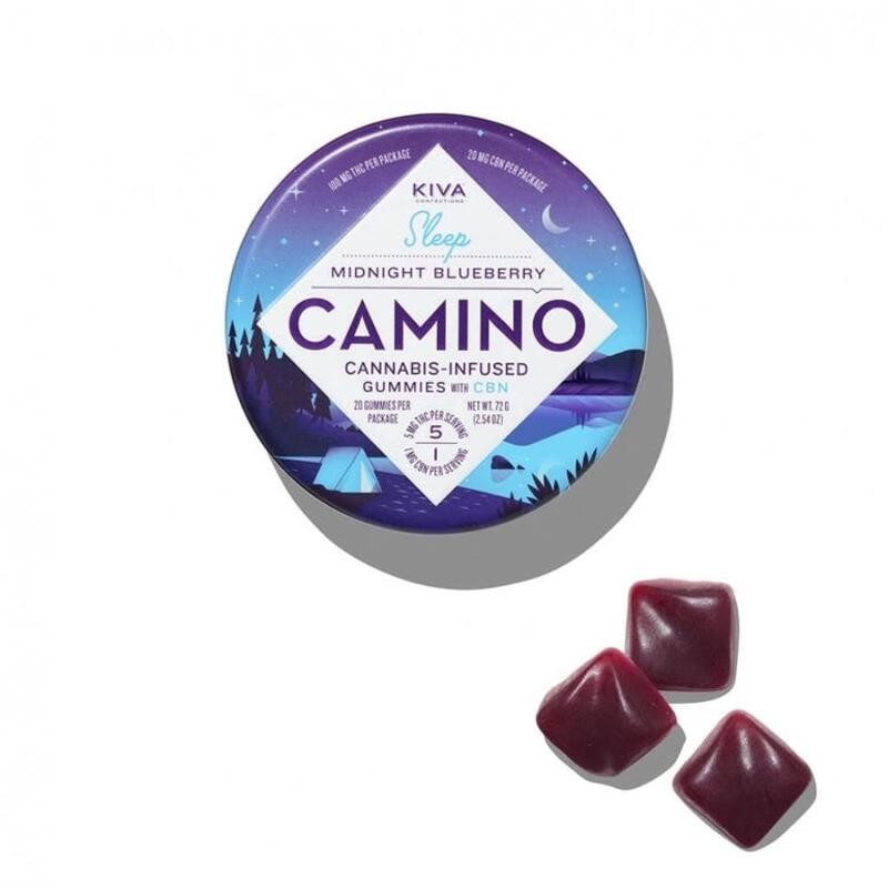 Kiva | Camino Midnight Blueberry Gummies 100mg THC