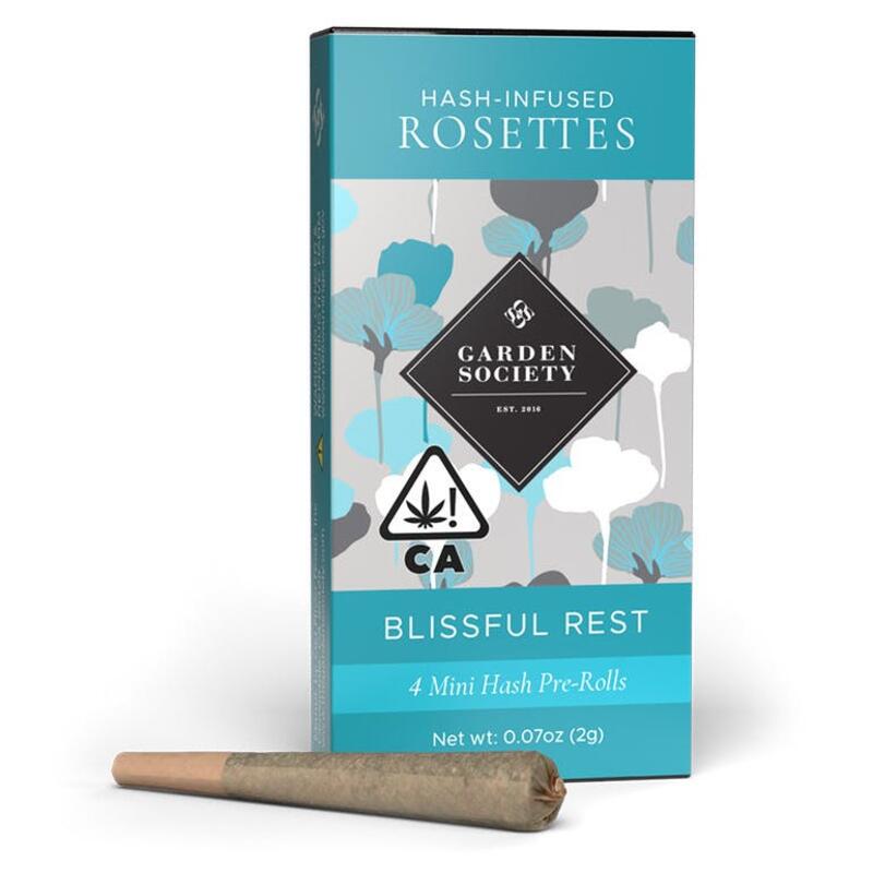 Garden Society - Rosettes Blissful Rest - Hash Infused 4 Pack (2g)
