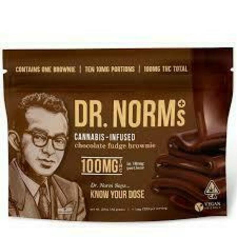 Dr. Norms - Dr Norms Chocolate Fudge Brownie Vegan 100mg