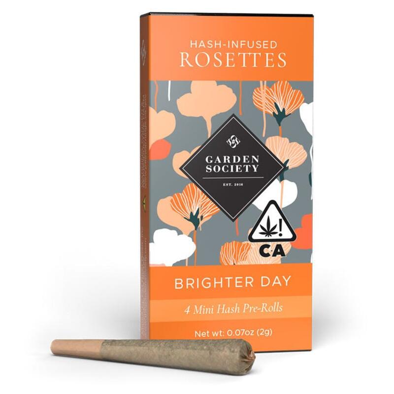 Garden Society - Rosettes Brighter Day - Hash Infused 4 Pack (2g)
