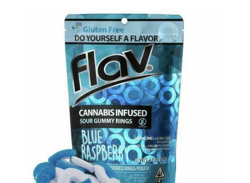 FlavRx - Flav Rx Sour Gummy Rings Blue Raspberry