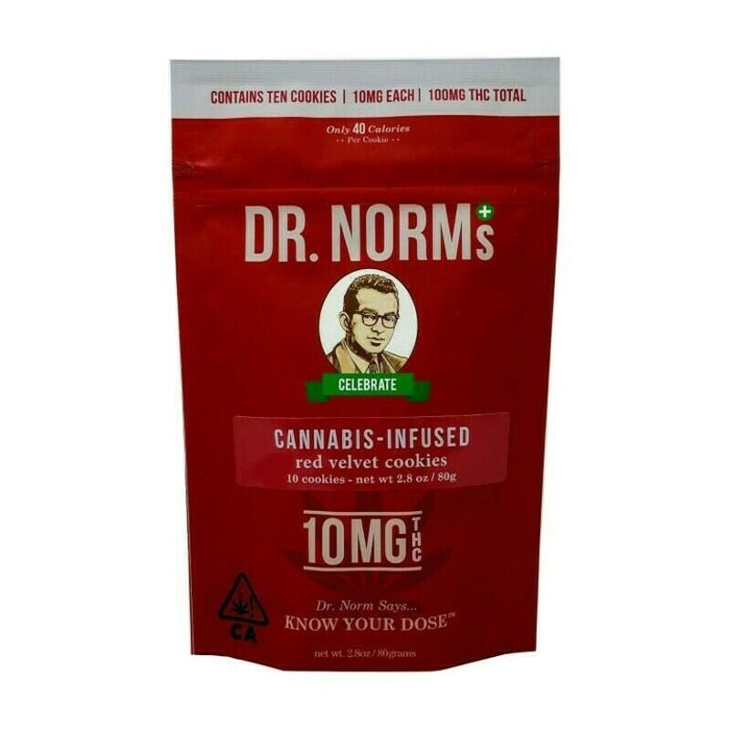 Dr. Norms - Dr Norms Red Velvet Cookies 100mg (Bag of 10)