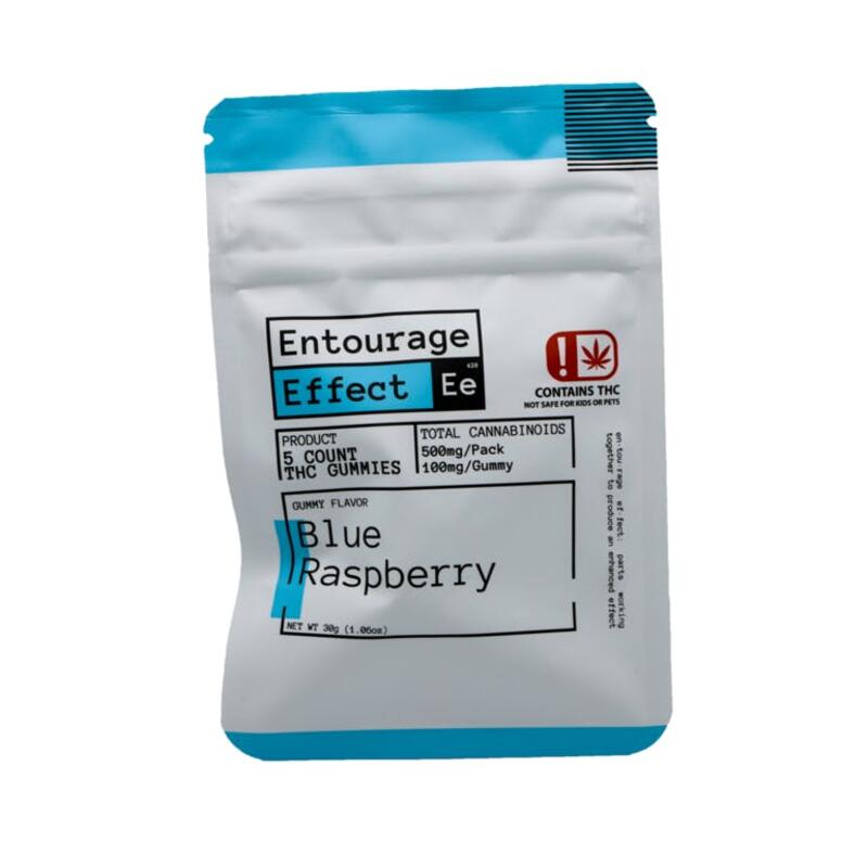 500mg-Entourage Effect - Blue Raspberry Gummy 5ct