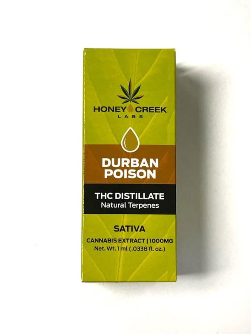 Honey Creek Labs - Durban Poison - 1 Gram Cart