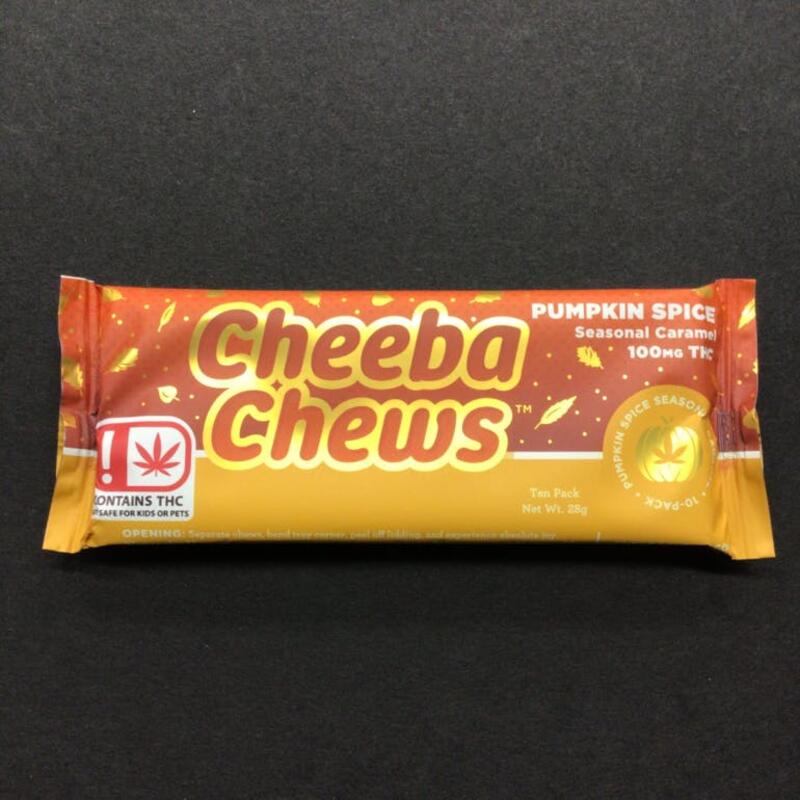 Cheeba Chews-100mg-Hybrid-Pumpkin Spice Caramel, Unit