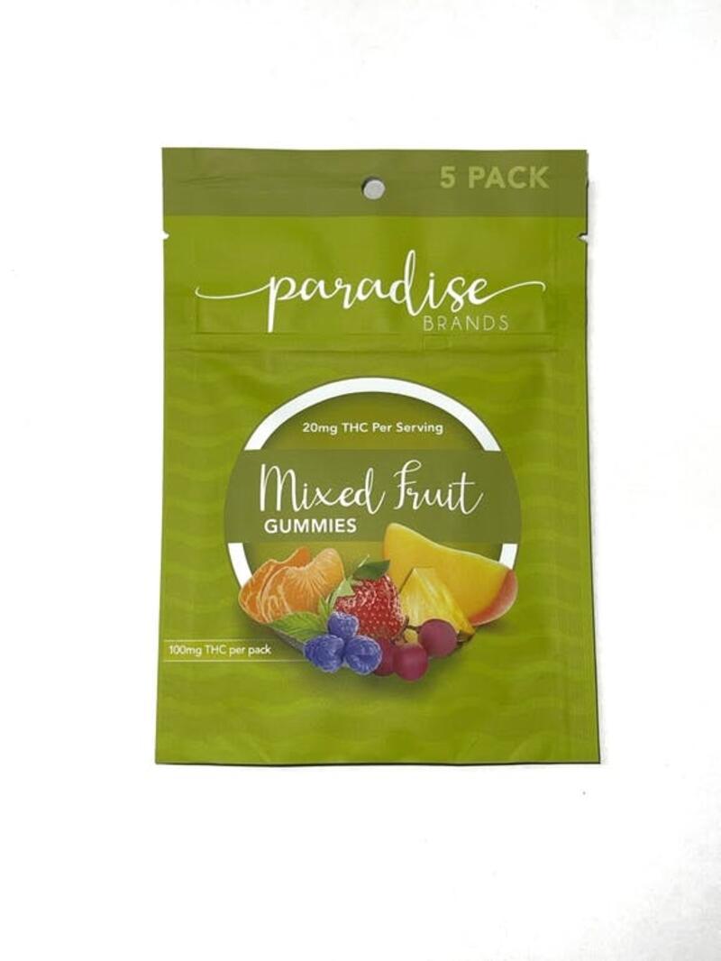 Paradise Brands - Gummies Mixed Fruit- 100mg