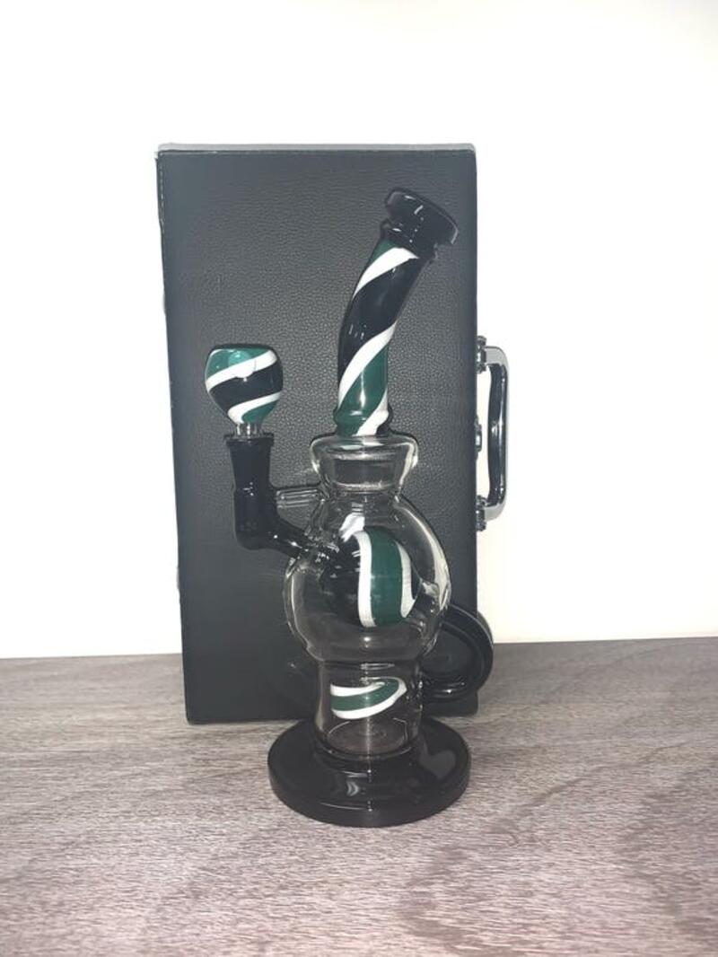Black and Teal Bong with Case