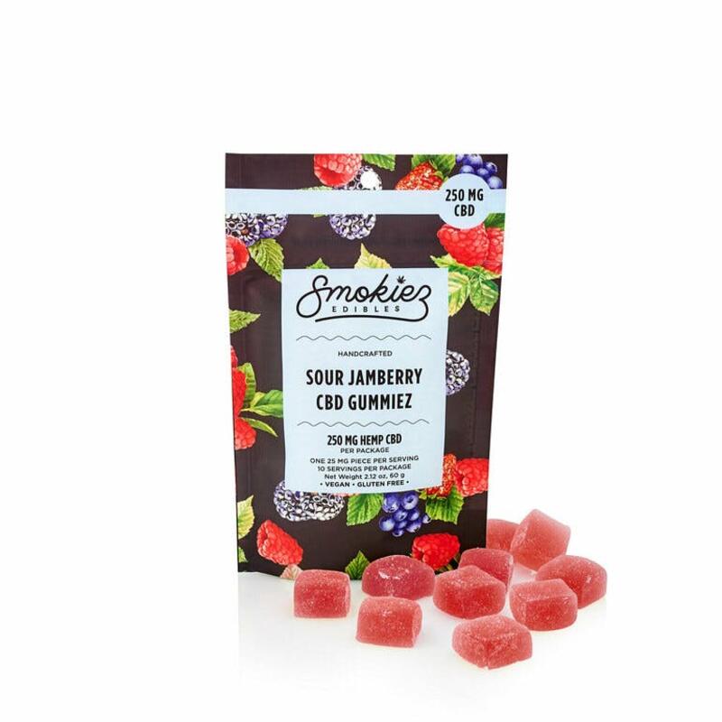 CBD | Smokiez | 250mg | Gummy | Sour Jamberry Fruit Chews