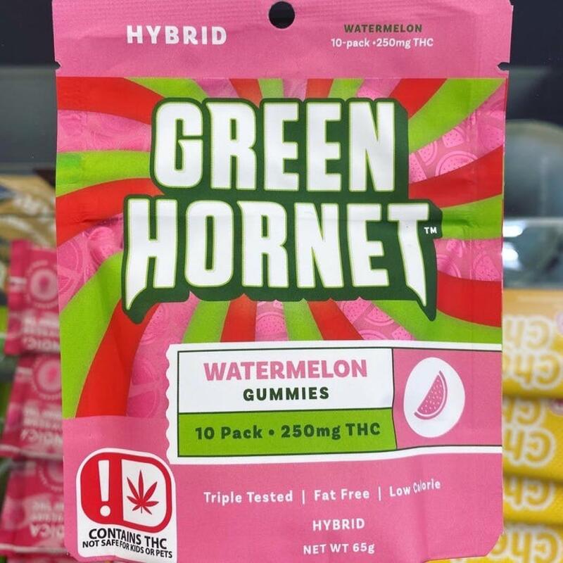 Watermelon | Hybrid - 250mg {Green Hornet Gummies}
