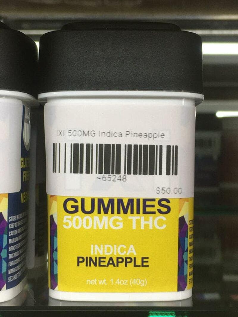 IXI 500mg Indica Pineapple Gummies