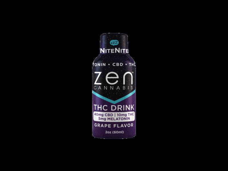 Drink | Zen Cannabis | 10mg THC | 40mg CBD | 5mg Melatonin | 1:4 | NiteNite | Grape
