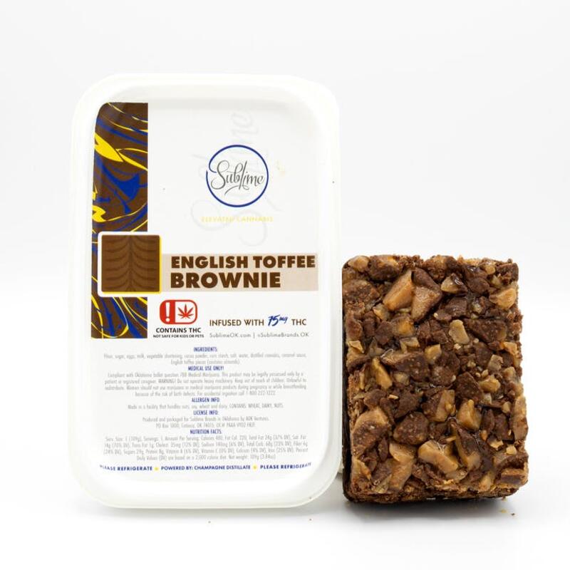 Sublime Brownie English Toffee (75mg THC)
