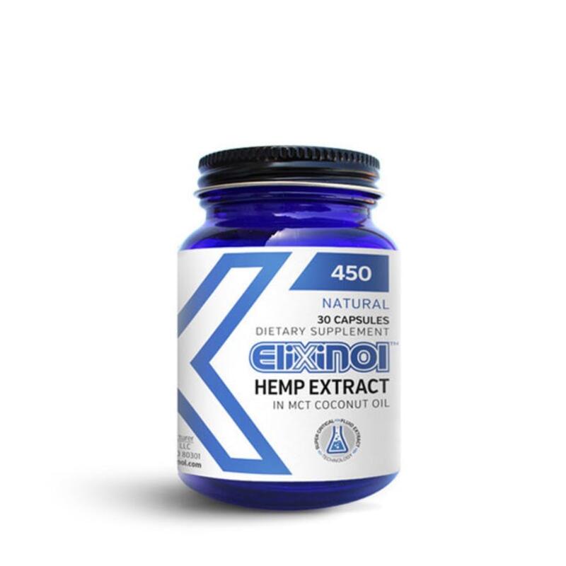 Elixinol Hemp Extract Capsules 450mg/bottle (30 capsules)