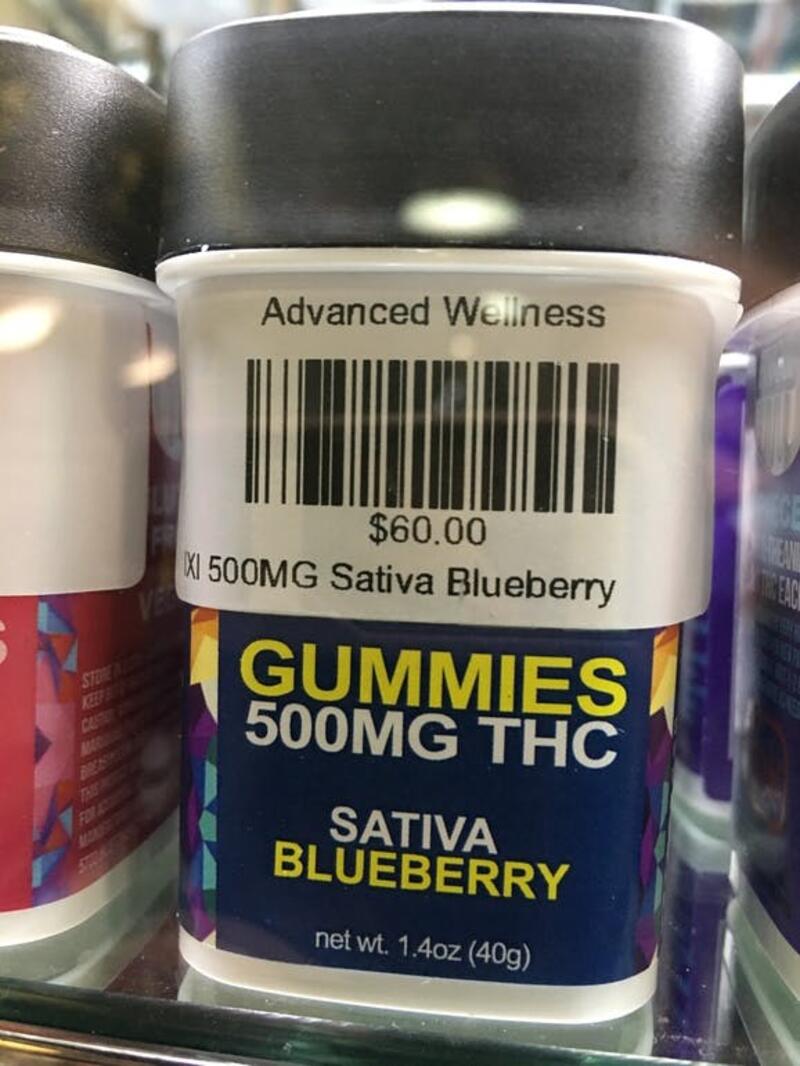 IXI 500mg Sativa Blueberry Gummies