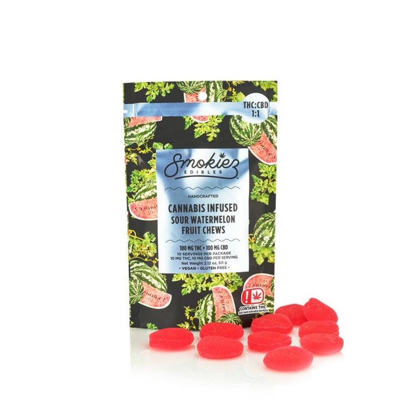 Sour Watermelon THC:CBD 1:1 , 100mg THC/100 mg CBD