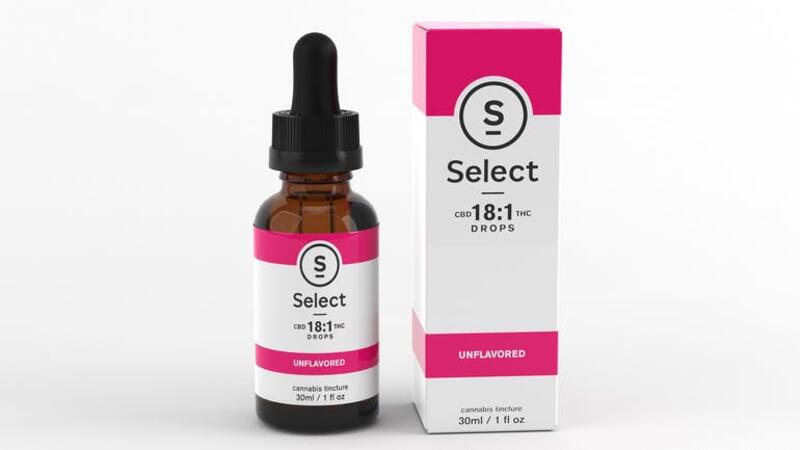 Select Drops - 18:1 CBD: THC Unflavored