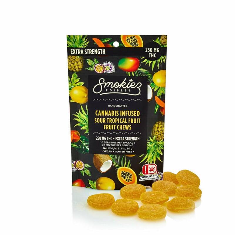 Sour Tropical Fruit Chews - 250 mg THC - OK