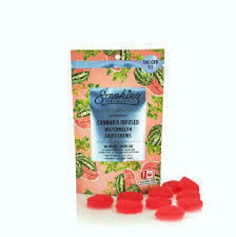 $27 | 100mg 1:! Gummy Pack | Watermelon | Smokiez