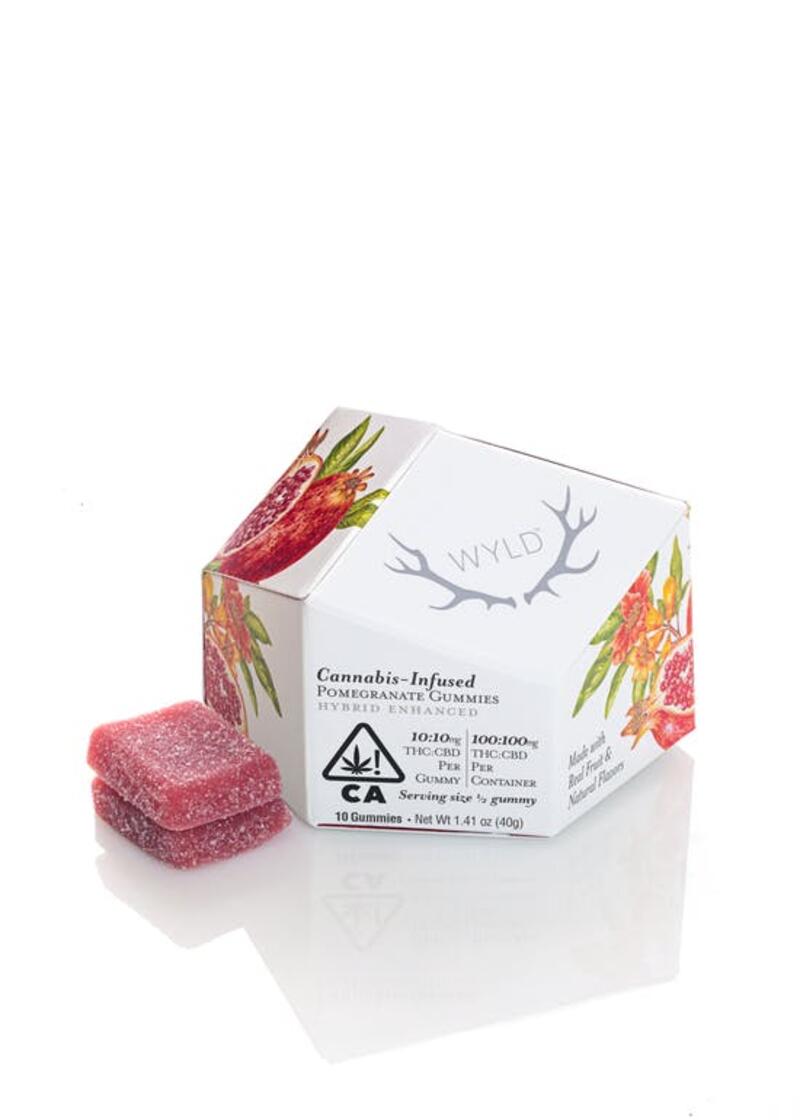 Pomegranate 1:1 CBD:THC Enhanced Gummies 100mg