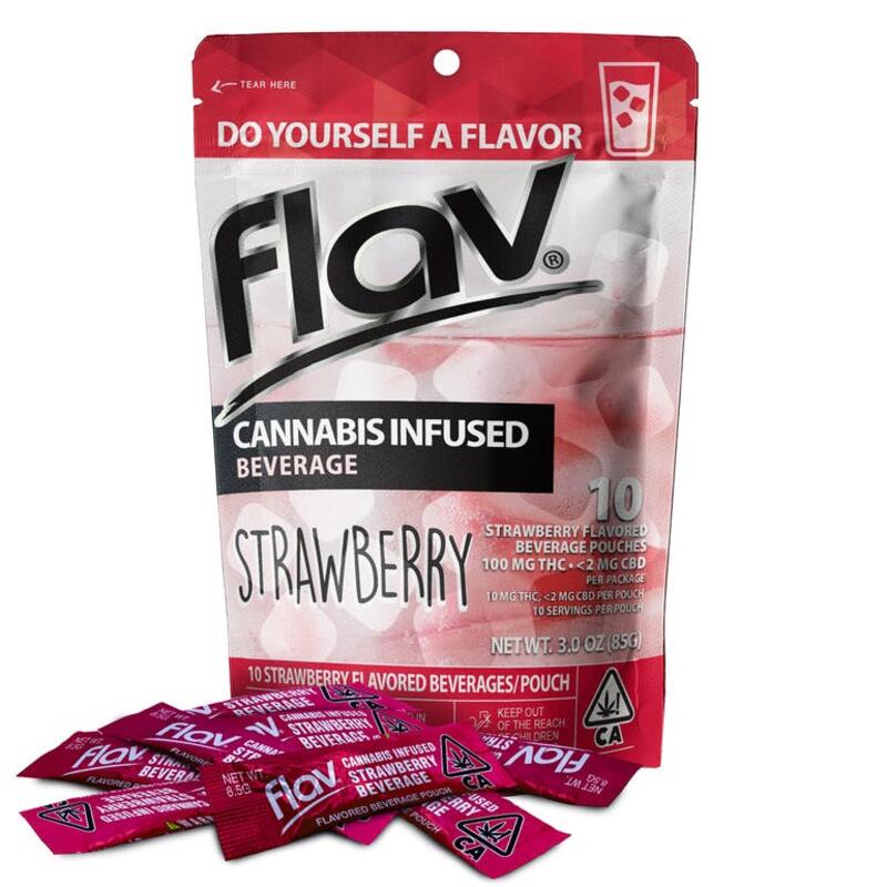 Flav THC Strawberry 100mg - 10 pack