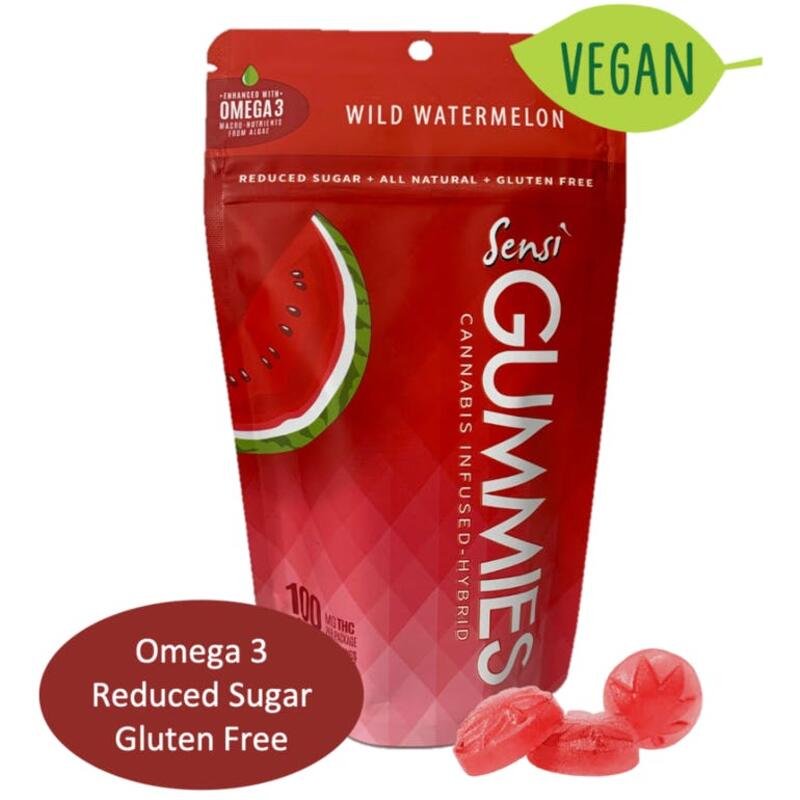 Sensi Gummies Wild Watermelon: Vegan + Low Sugar