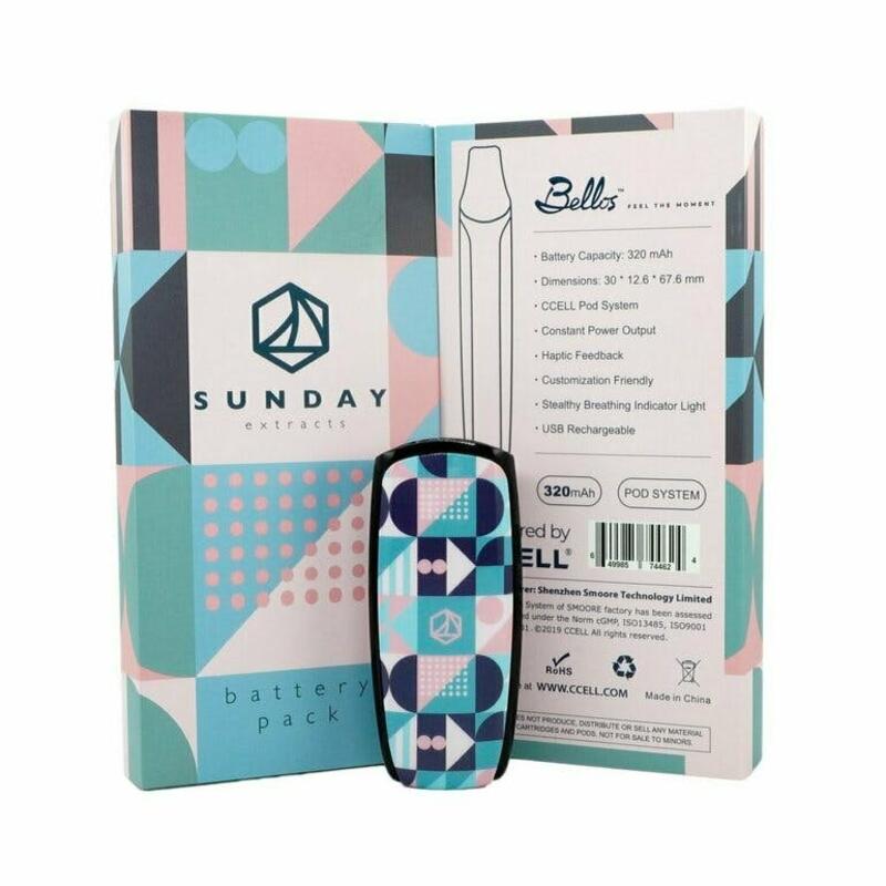 $25 Bello's Sunday Pod Battery Pack - Blue and Pink
