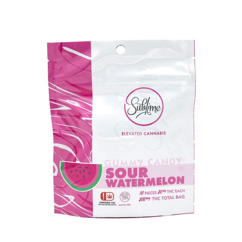 Sublime Gummy Sour Watermelon (200mg THC)