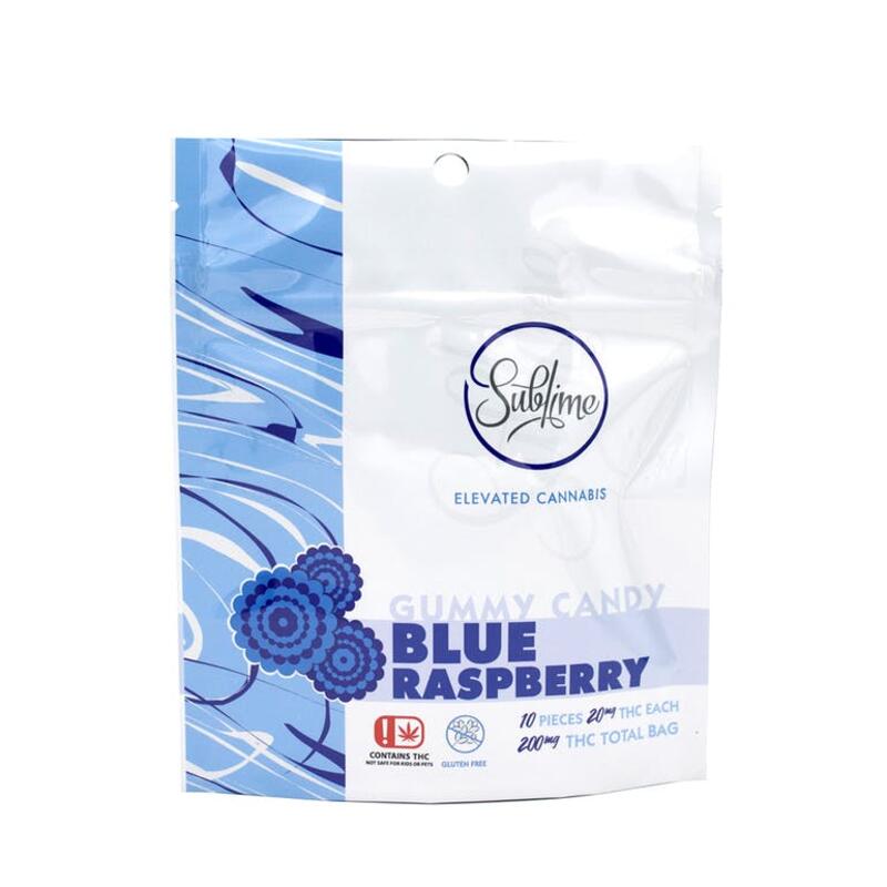 Sublime Gummy Blue Raspberry (200mg THC)