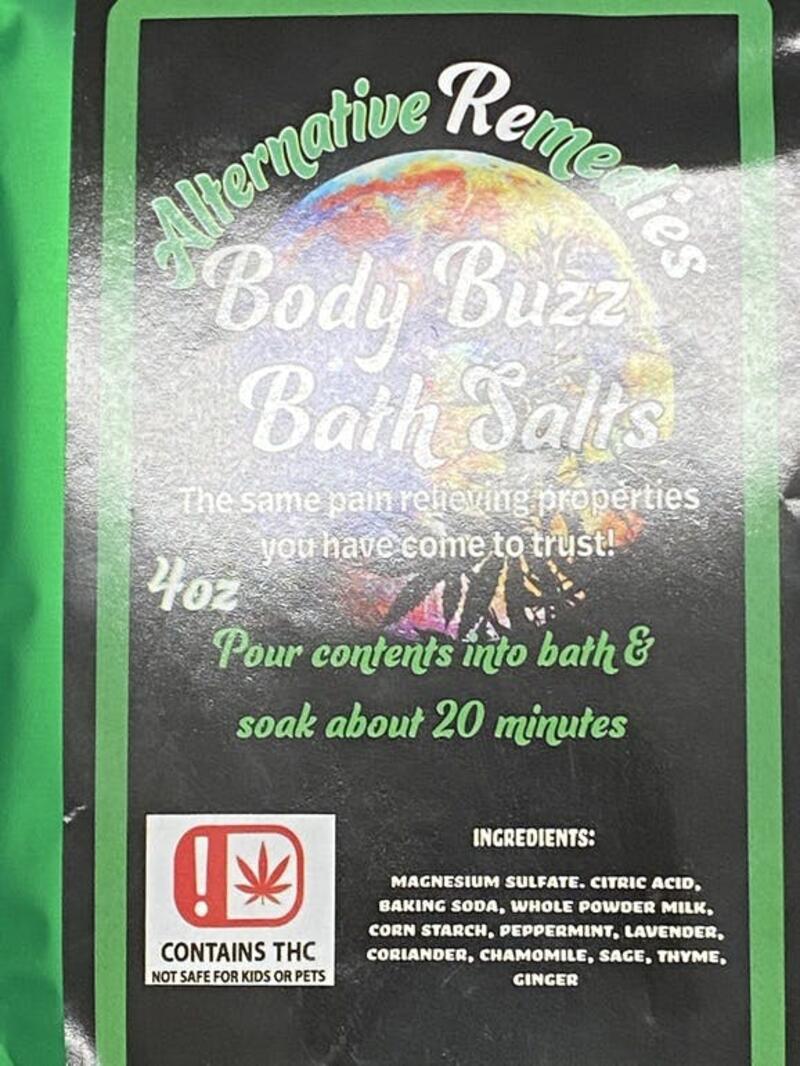 Alternative Remedies - Body Buzz Pain Bath Salts - 4oz