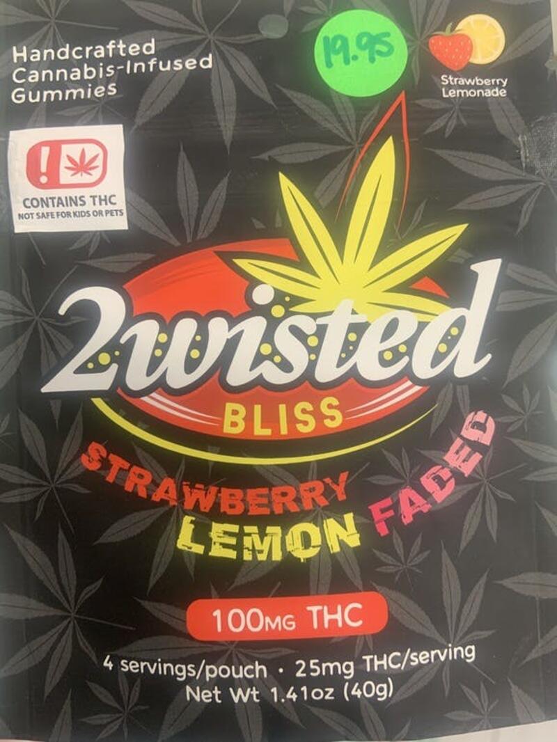 2wisted Bliss Strawberry Lemon Faded 100mg THC