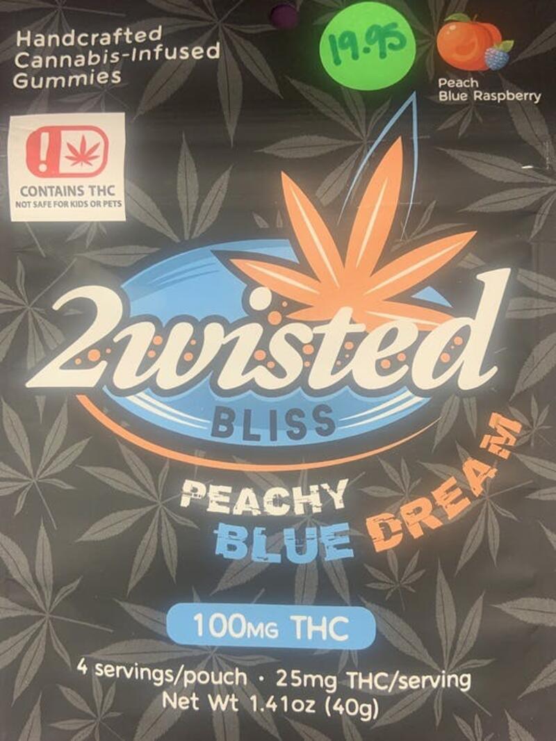 2wisted Bliss Peachy Blue Dream 100mg THC