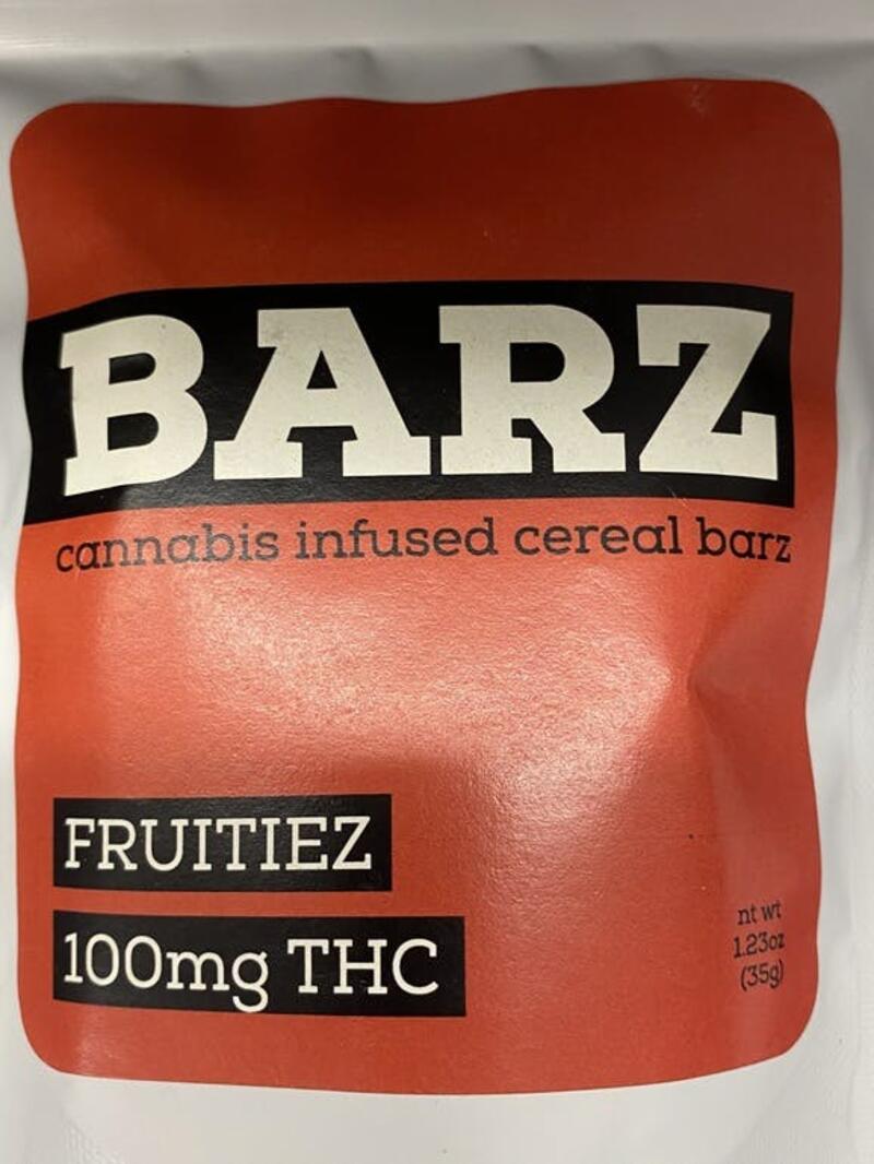 BARZ - Fruitiez Cereal Bar 100mg