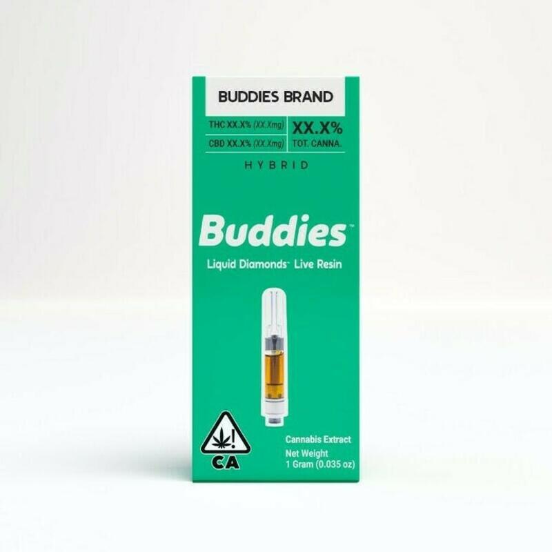 Buddies Brand - (S) Rollin' Stone Live Resin Liquid Diamonds Vape Cartridge (1g)
