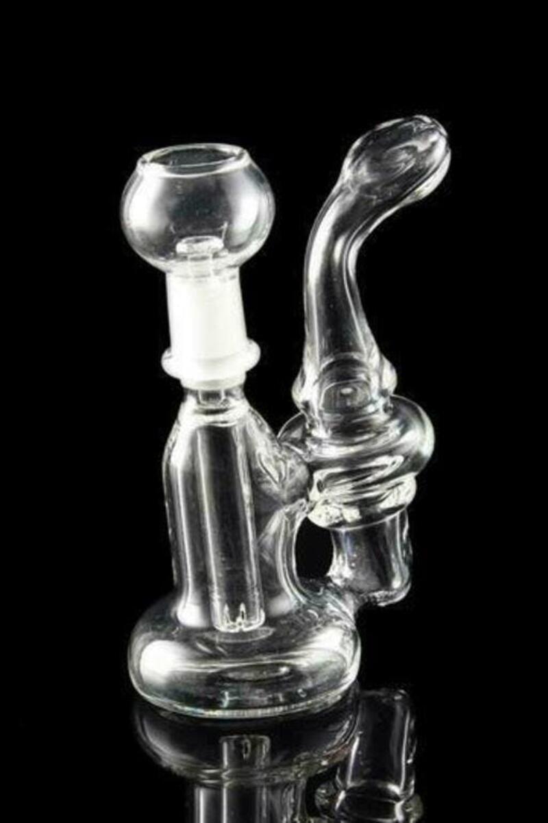5" Clear Glass Oil Bubbler Dab Rig