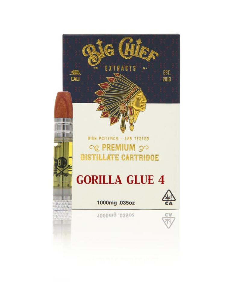 Big Chief THC Vape Cartridge 1G - Gorilla Glue 4