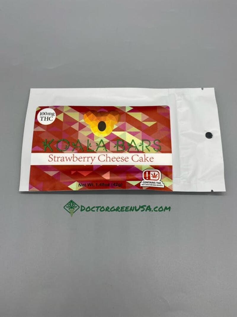100mg Strawberry Cheesecake Koala Bar - Joe Bear Candy Company