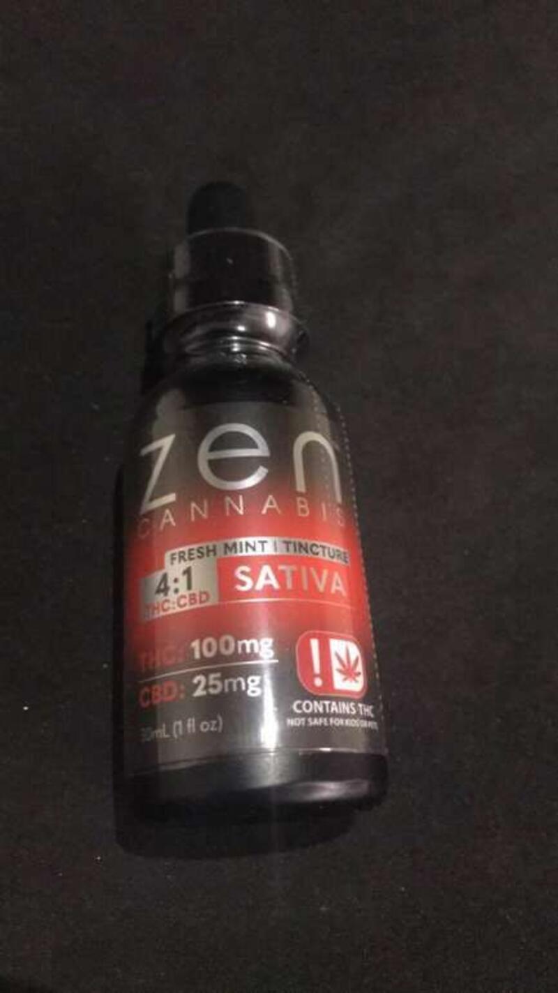 Zen Sativa 4:1 THC/CBD Tincture