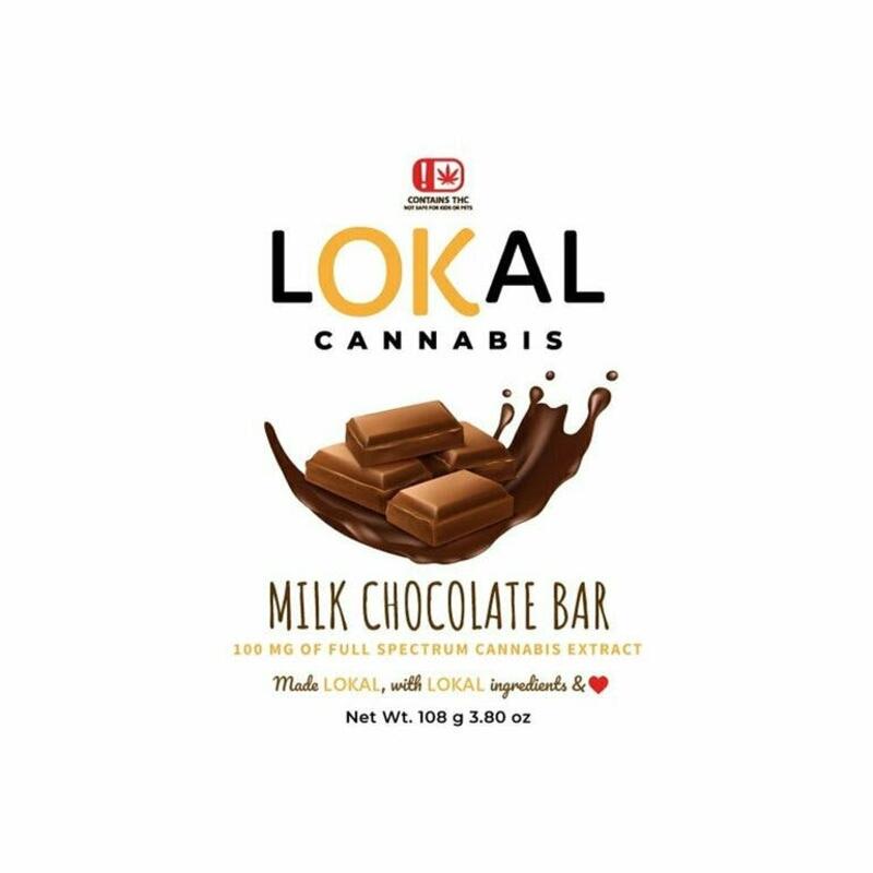 100mg Lokal Milk Chocolate Bar