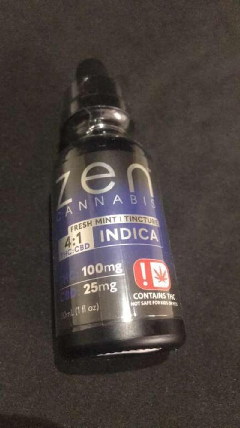 Zen Indica 4:1 THC/CBD Tincture